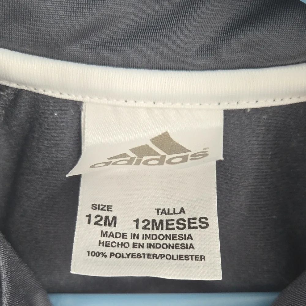 Adidas Kids Tracksuit - Dark Gray with White Stripes